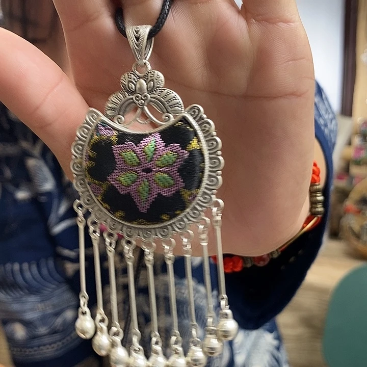 纯铜花岗石纯铜锡合金吊坠