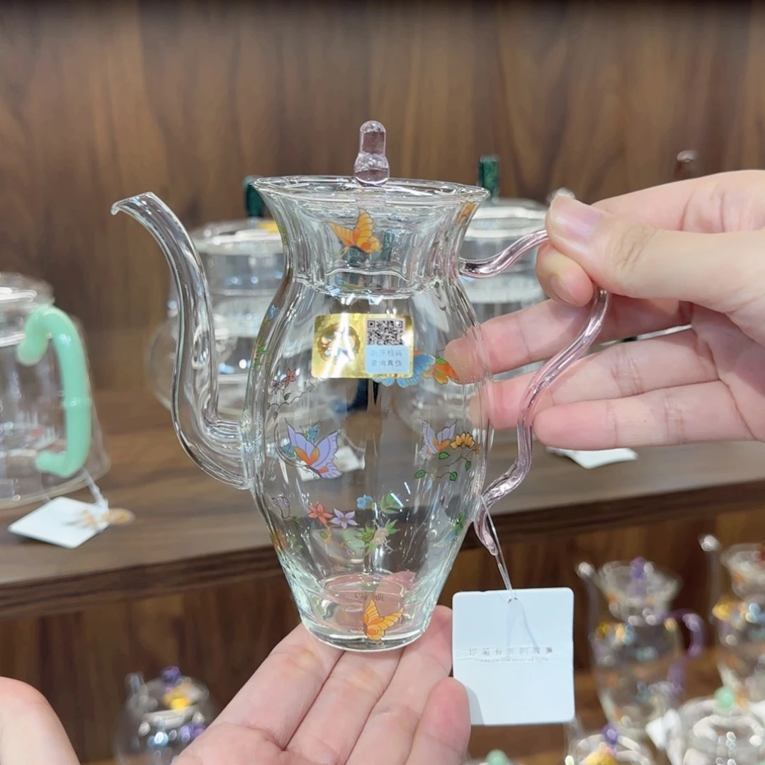 禾器蝶恋花花容壶浅粉色