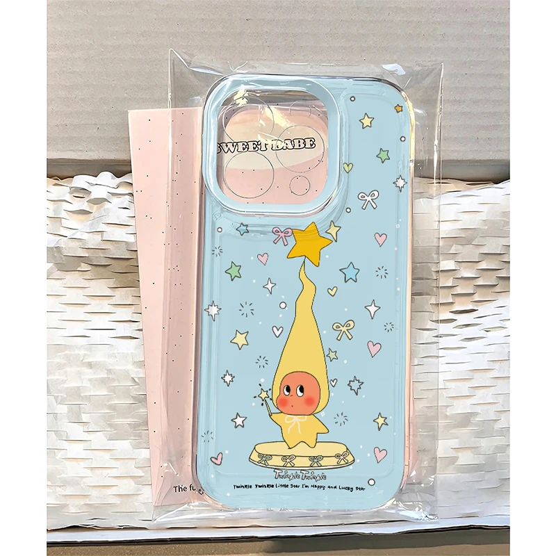 高帽魔法星星人适用苹果16手机壳iPhone13软壳15华为vivo小米oppo