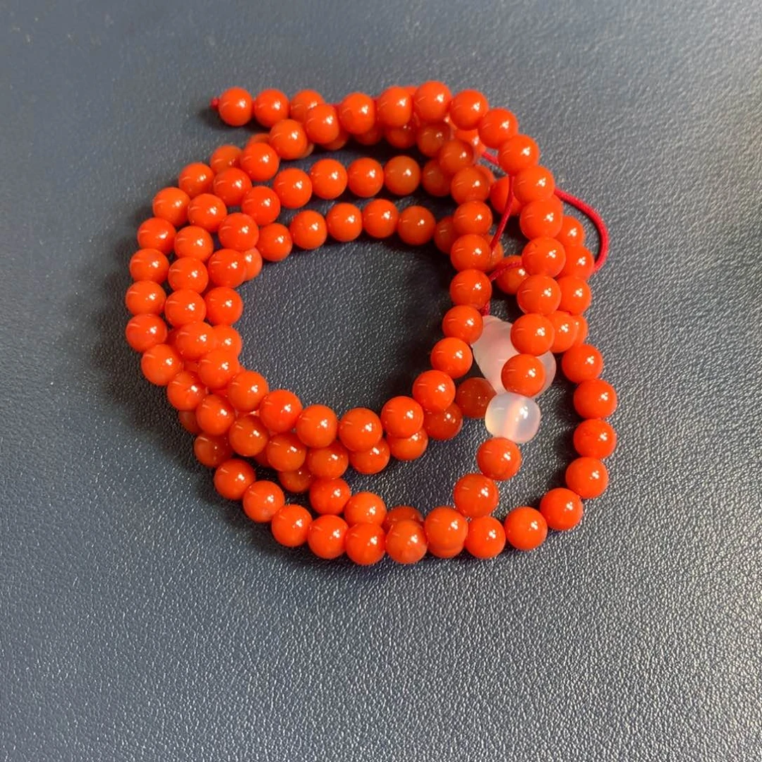 南红玛瑙6+柿子红108未镶嵌