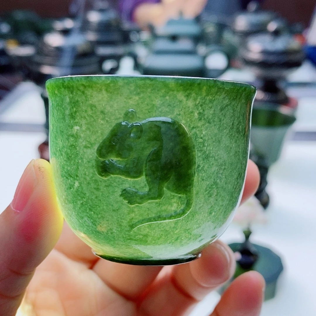 未镶嵌和田玉（青玉）摆件微瑕