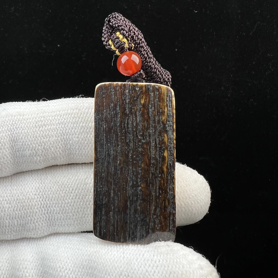 E2324天然猛犸牙 蓝皮无事牌 21*42*5.7mm支持鉴定 假一罚四