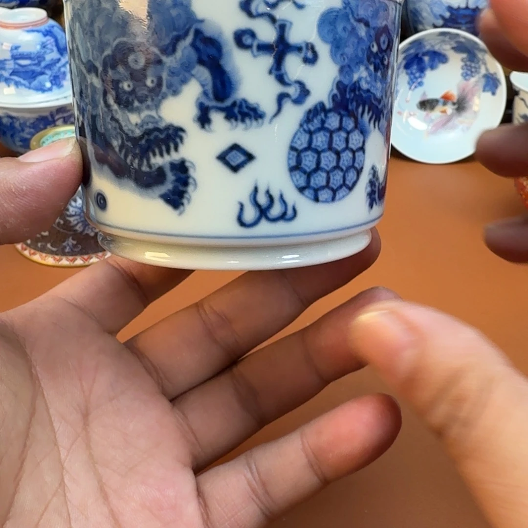 般***若杯子陶景德镇全手工手绘陶瓷