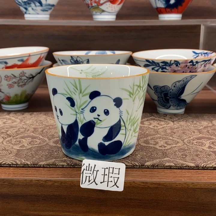 釉下彩老陶泥手工绘制
