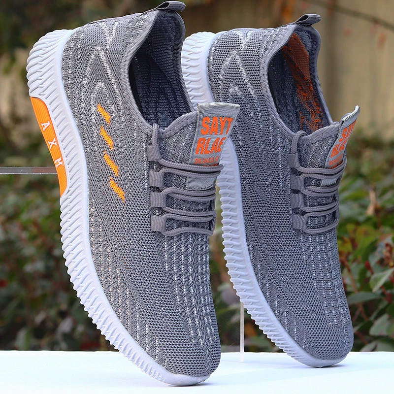 男鞋夏季透气防臭一脚蹬鞋薄款网面运动休闲鞋轻便软底工作上班鞋