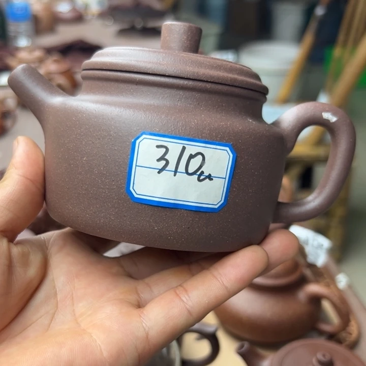 茶壶紫砂紫泥德中300左右瑕疵不挑