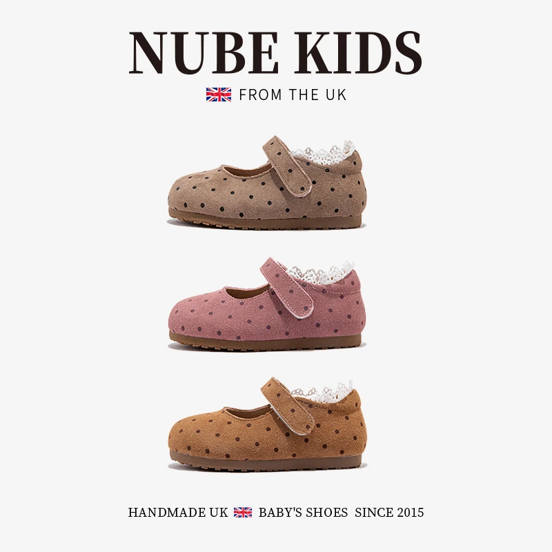 英国NUBEKIDS童鞋2025春季新款女童学步鞋包头时尚宝宝公主鞋