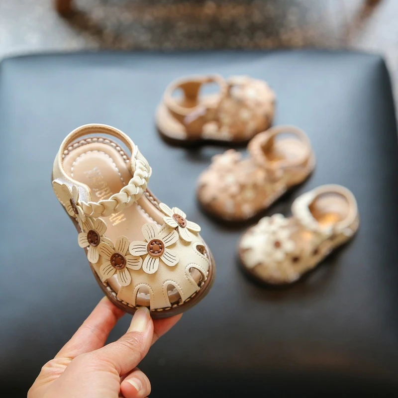 ABC1-3岁宝宝夏季凉鞋婴儿软底学步鞋公主鞋儿童女童编织童包防滑