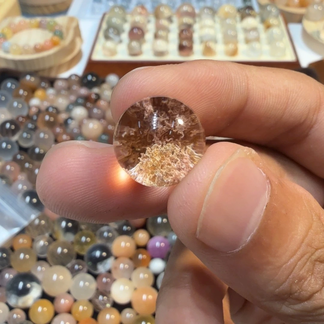 A***作水晶手串未镶嵌打景孔