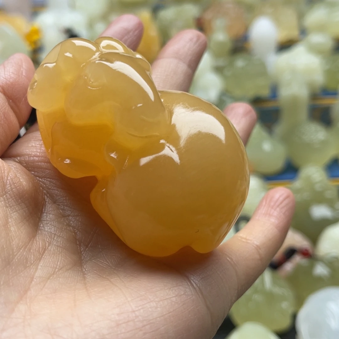 三***长玉天然桌面小摆件