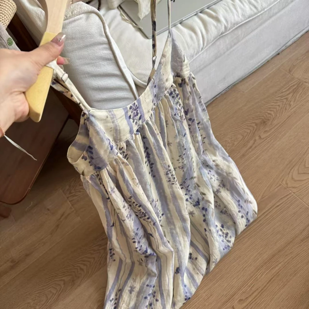 W1538-夏季通勤洋气时尚百搭休闲吊带裙