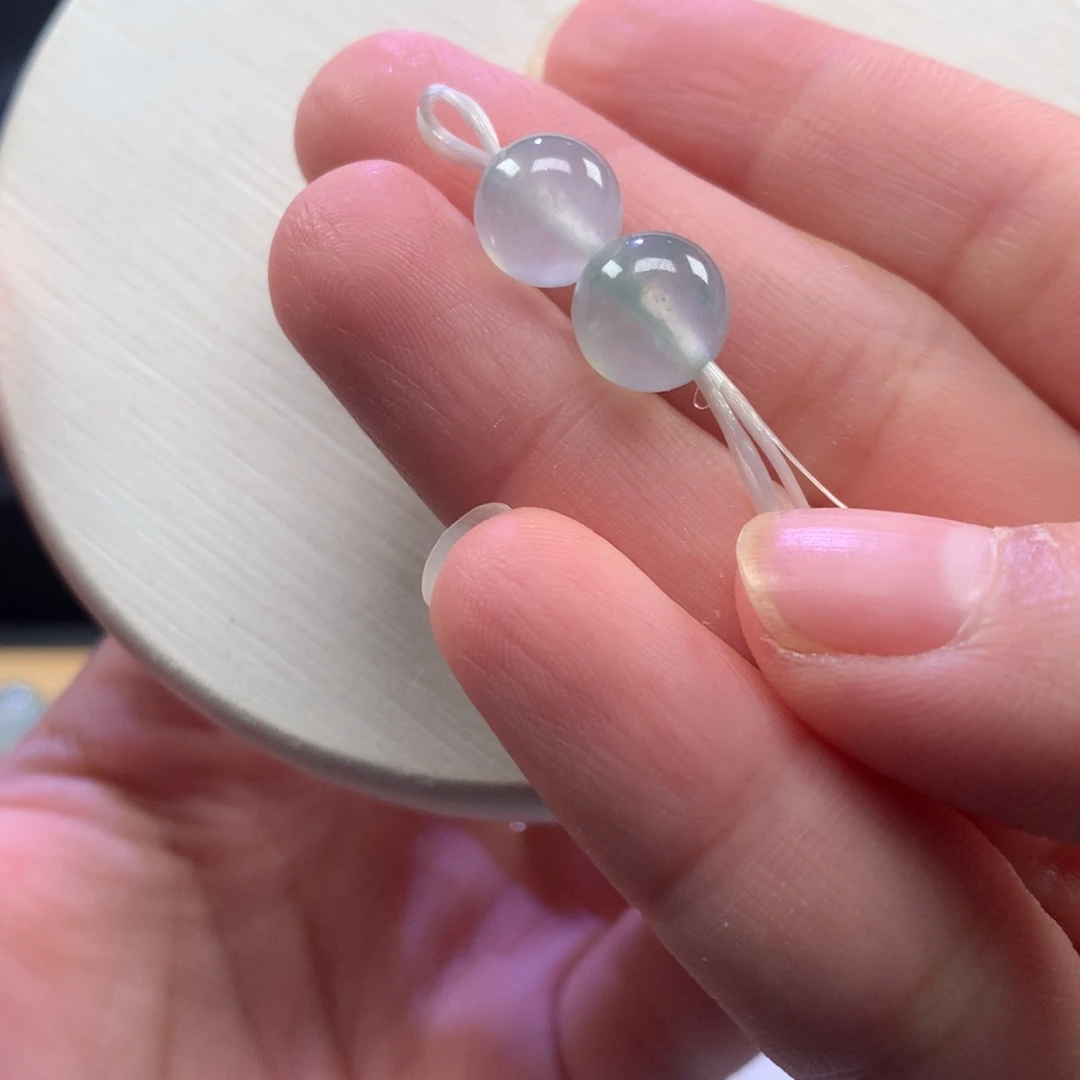 翡翠未镶嵌手链正冰