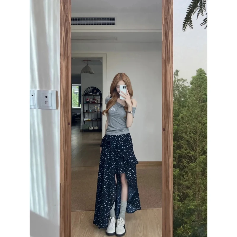 夏季裙子套装女2025新款爆款洋气夏装网红时尚炸街小众女装两件套