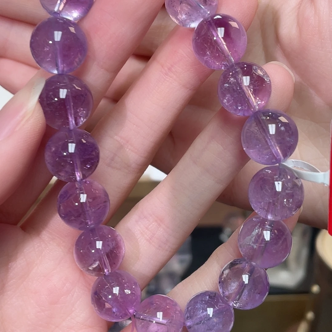 手串水晶未镶嵌薰衣草紫水晶手串zs1557 122号