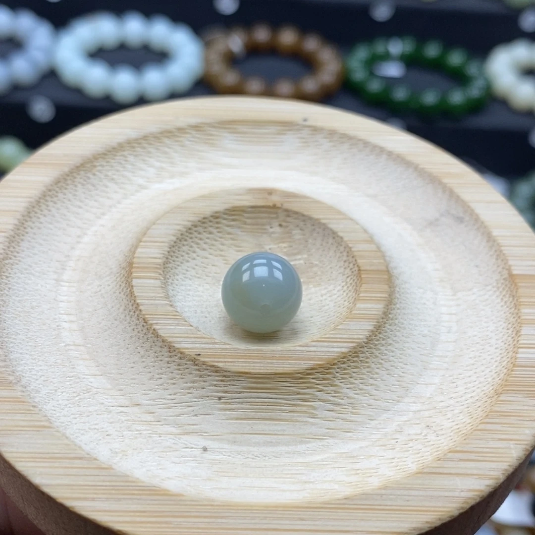 未镶嵌手串和田玉Q卡12且末蓝