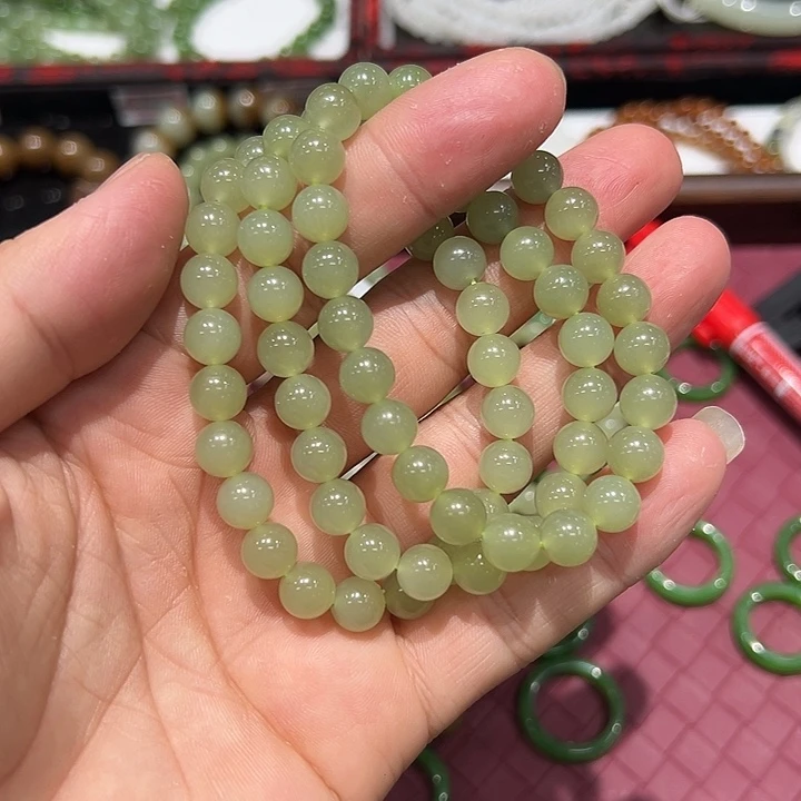 和田玉未镶嵌手串多样性发货拍一发一