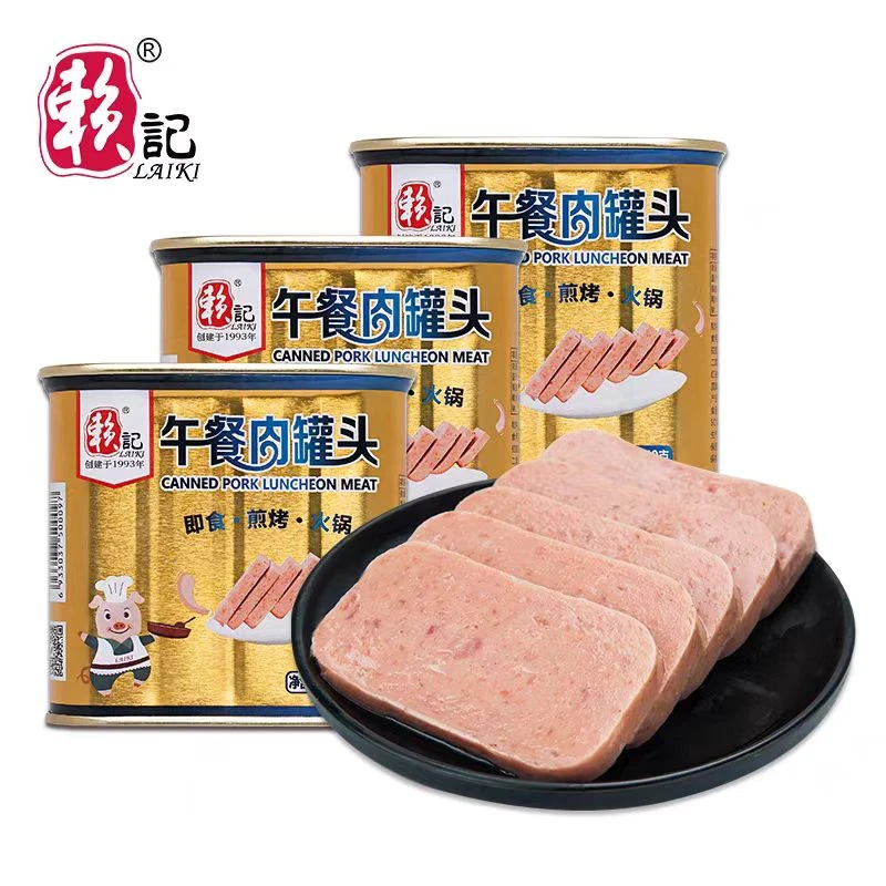 【保质期至2025-09-23】赖记午餐肉罐头340g*3