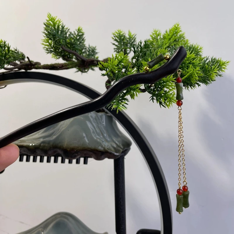 紫光檀百搭发簪古风简约古典民族风手工X494