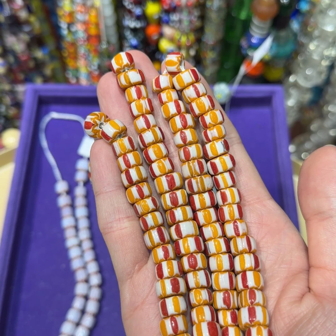 琉璃非金属三色条纹太阳琉璃珠