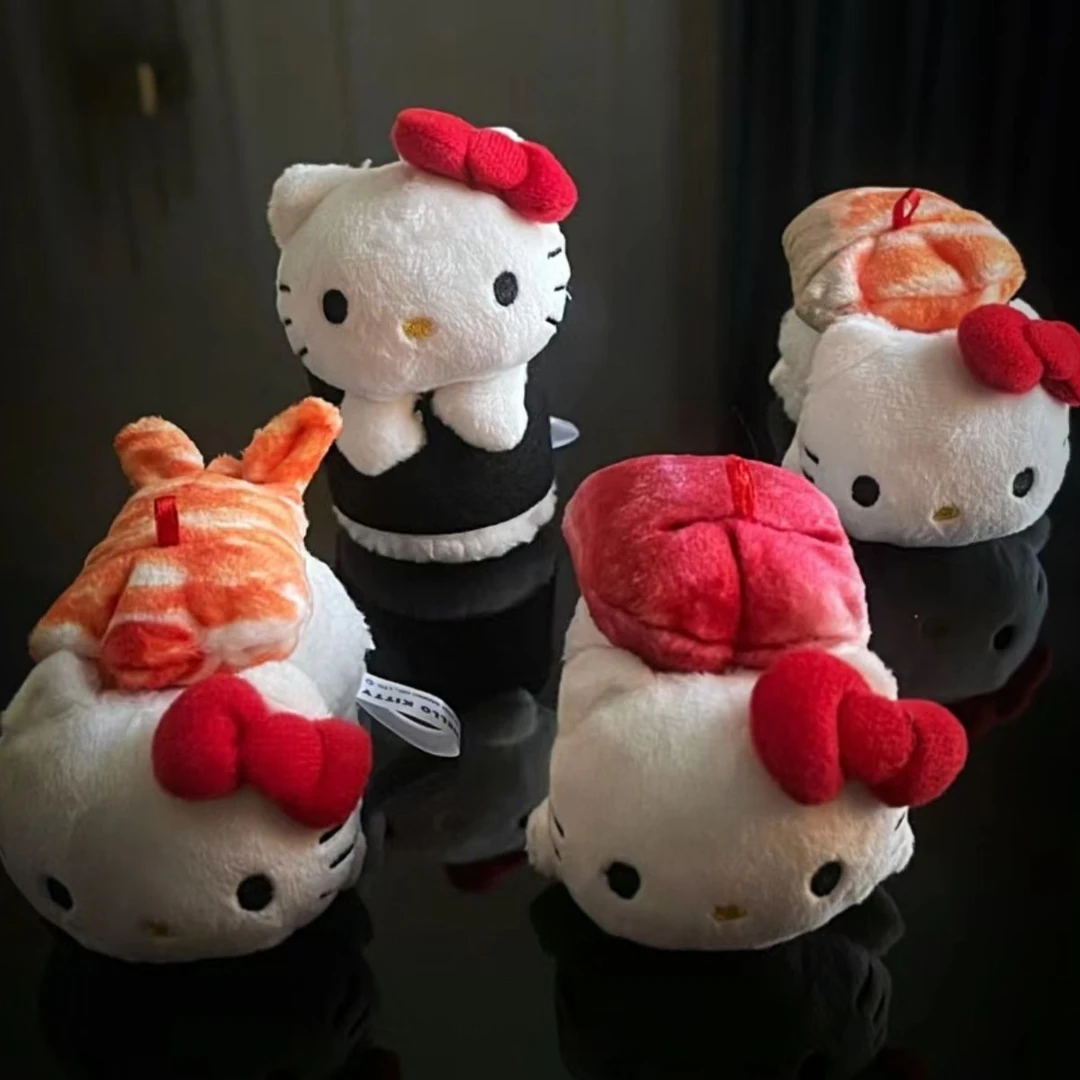 寿司Kitty毛绒公仔包挂件包钥匙扣书包kt猫hellokitty玩偶