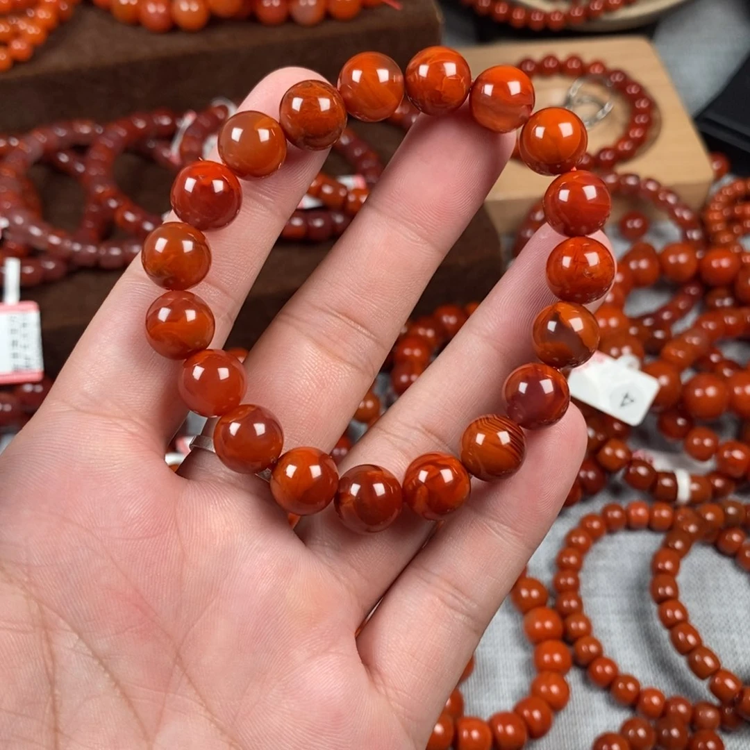 南红玛瑙手串未镶嵌10mm
