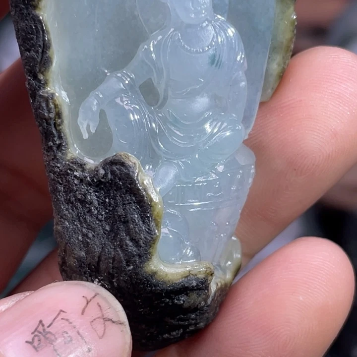 北***鸳翡翠未镶嵌颈饰翡翠挂件