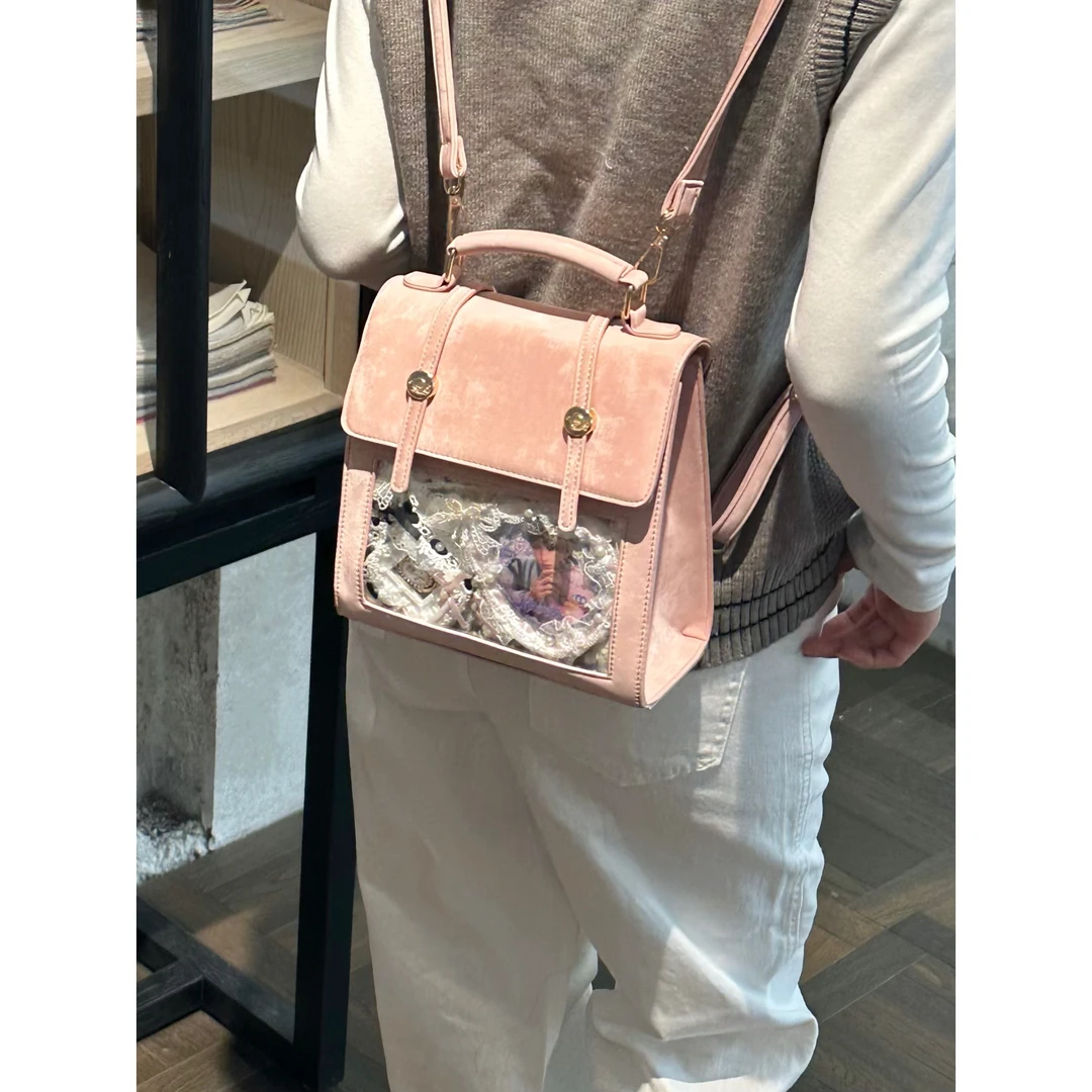 艾米兔女包2025新款百搭通勤日系痛包学院风简约休闲手提双肩背包