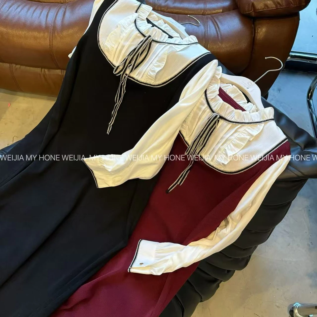 【WJ】 秋冬款 崔 645 两色针织裙（均码）