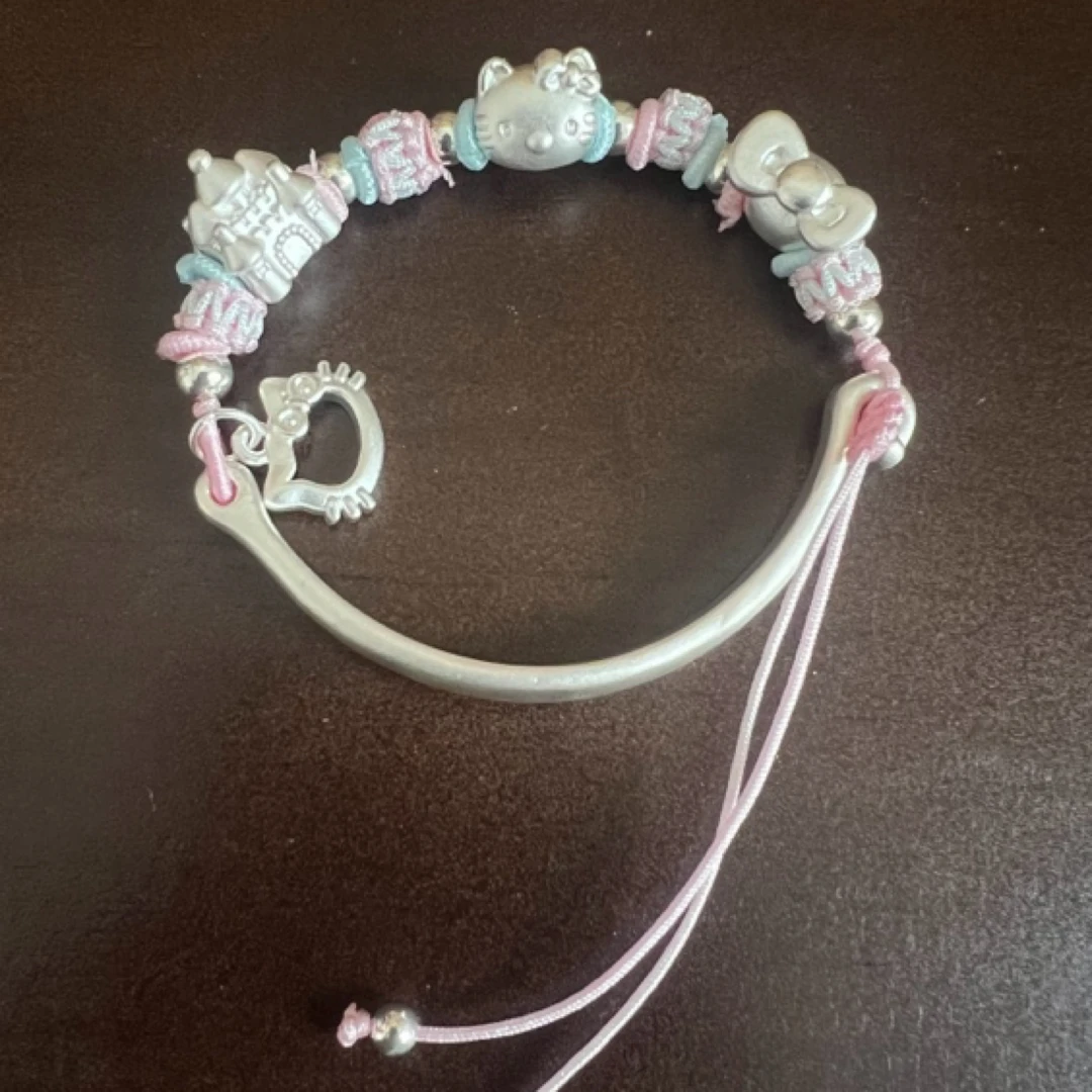 足银手链 kitty梦幻家族半镯链