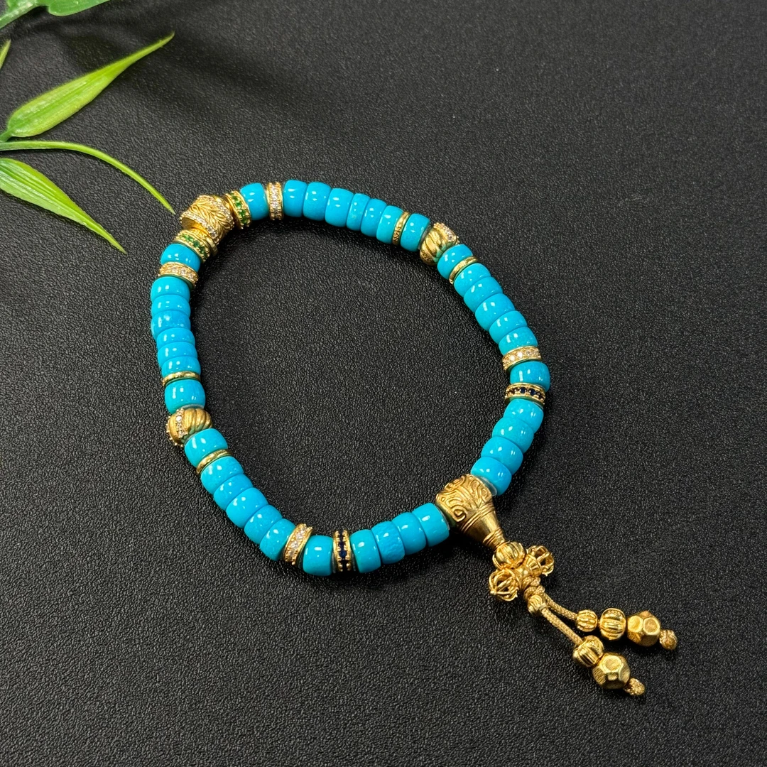 【厚爱公主专属】S925银绿松石直切手串LSWG-211（多样性发一）