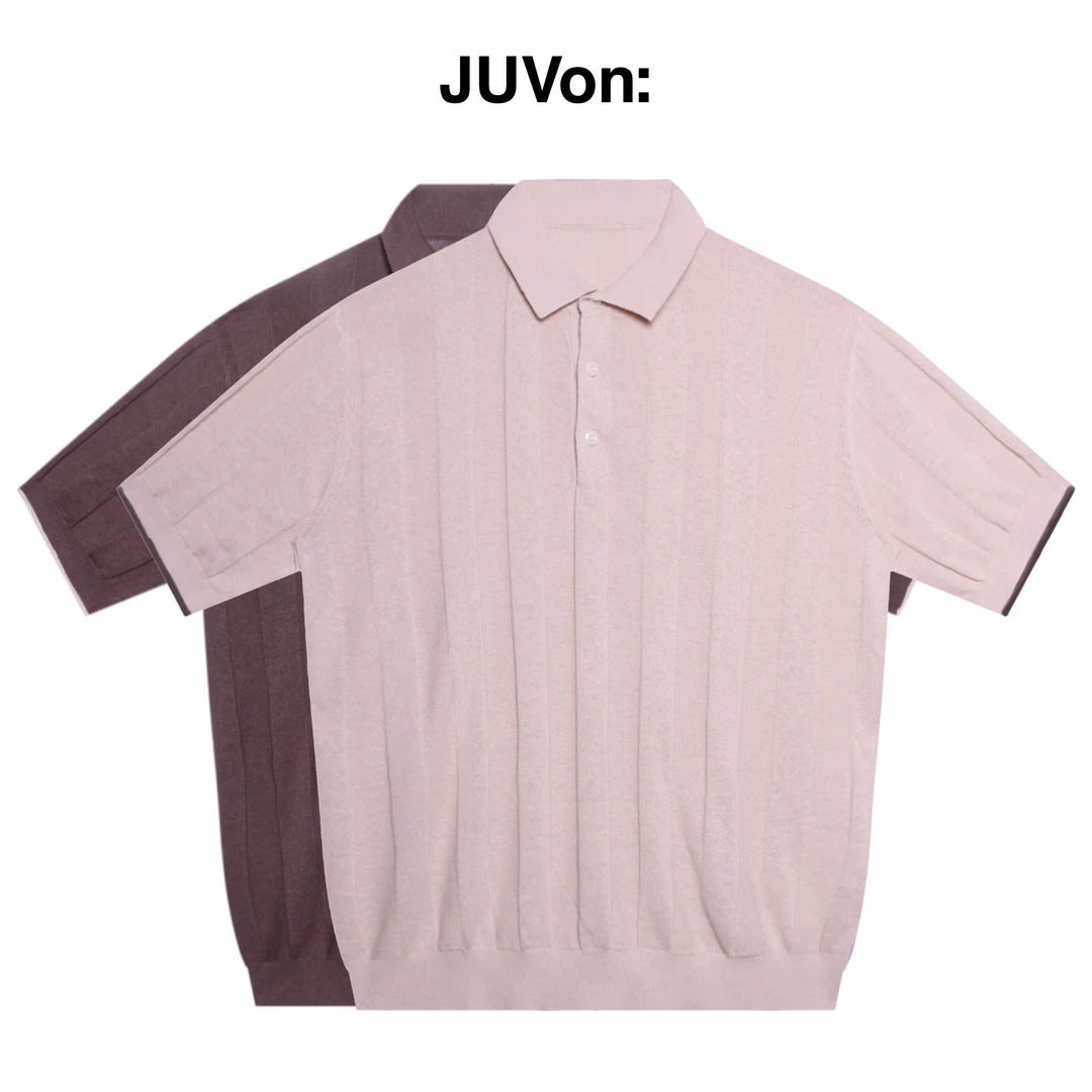 JUVon：25PF【老钱风棉麻】polo针织衫JV0007