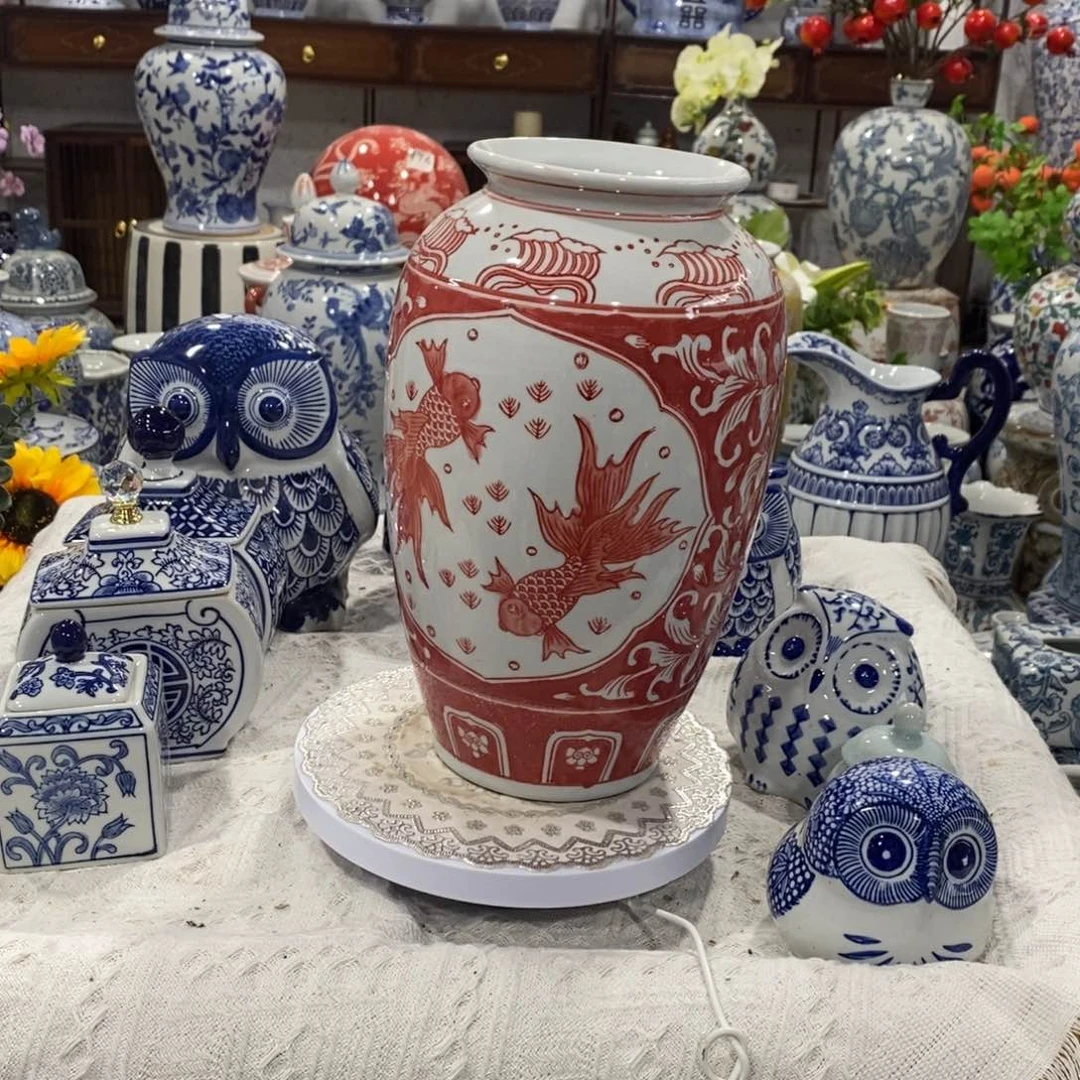 【闪购商品】摆件年年有鱼萝卜瓶