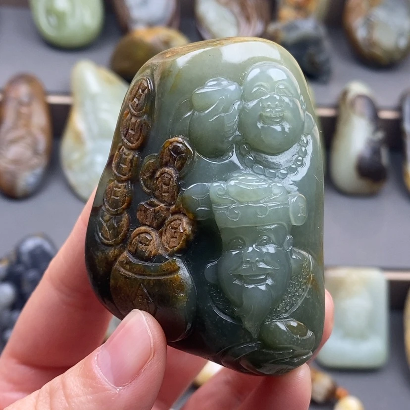 【闪购商品】未镶嵌和田玉把件前****灿