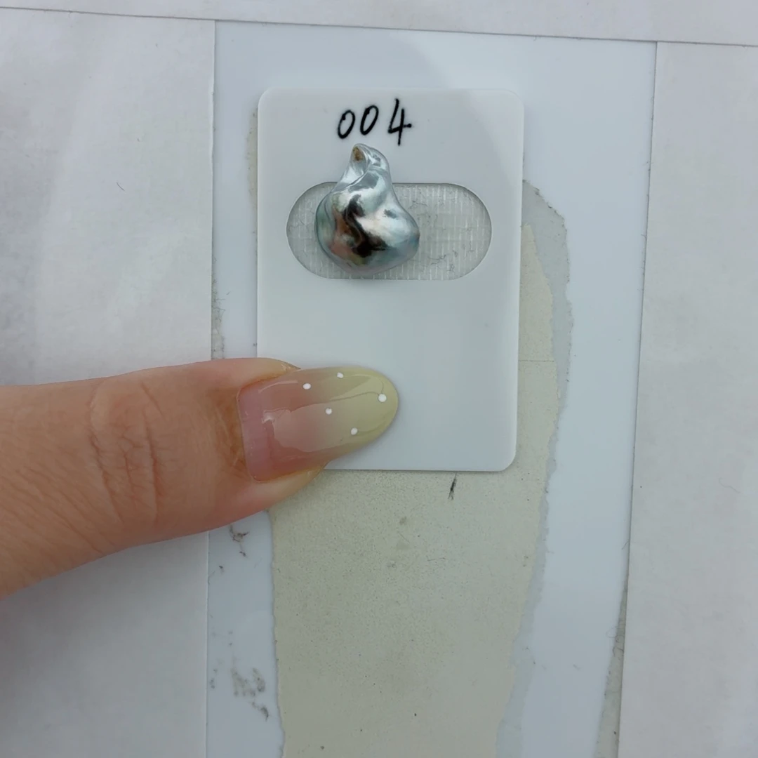 海水珍珠裸珠海水珍珠大溪地铂金灰keshi裸珠