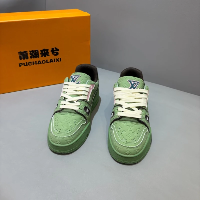 夏季男鞋2025新款原创休闲鞋软底拼色运动鞋潮流低帮透气防滑板鞋