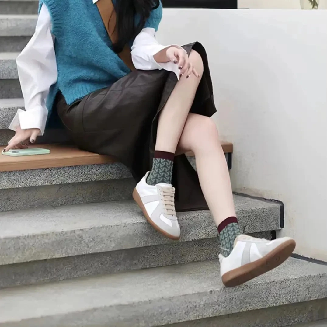 【德训鞋】德训潮流百搭休闲时尚经典韩版英伦女鞋系带低帮春秋