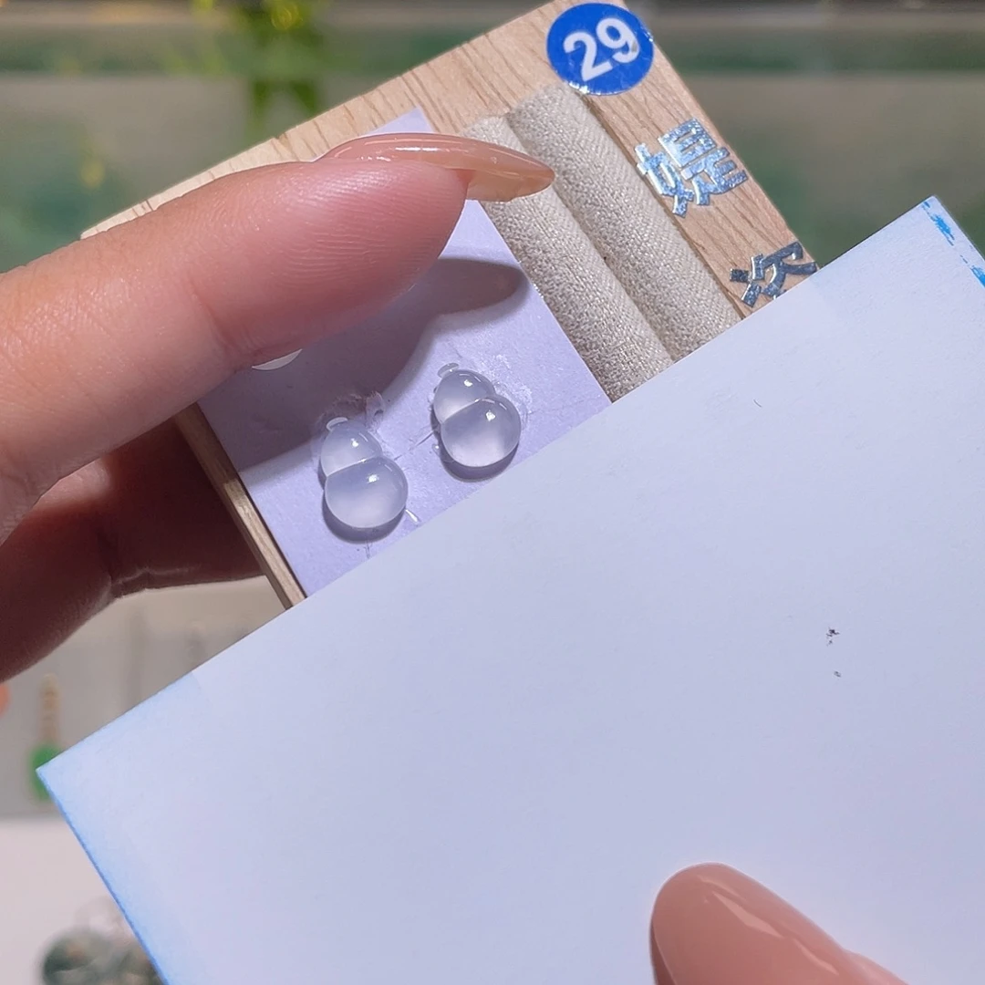 翡翠未镶嵌耳饰葫芦裸石