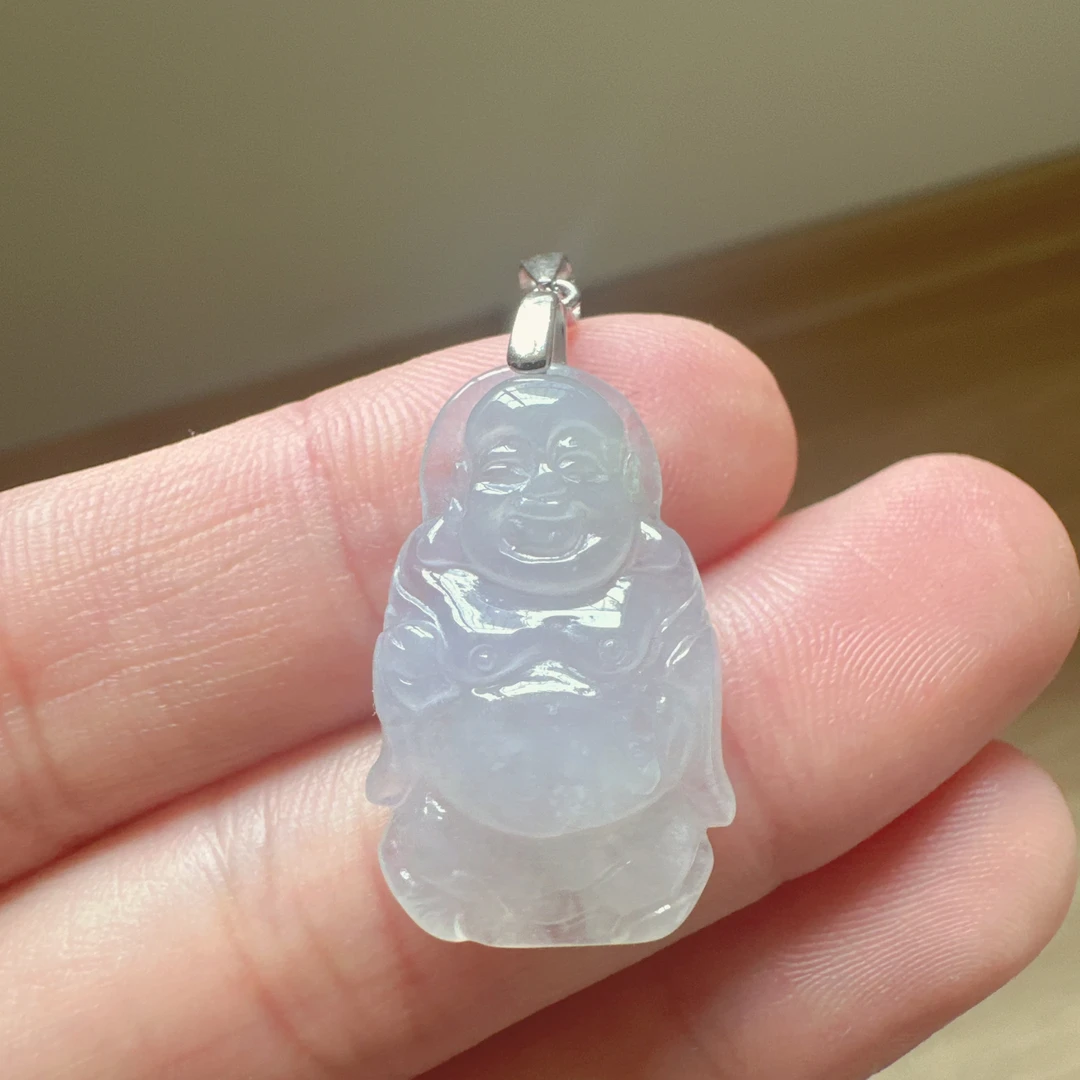 天然缅甸翡翠A货 站佛 佛公挂件 尺寸25*15.6*5.5