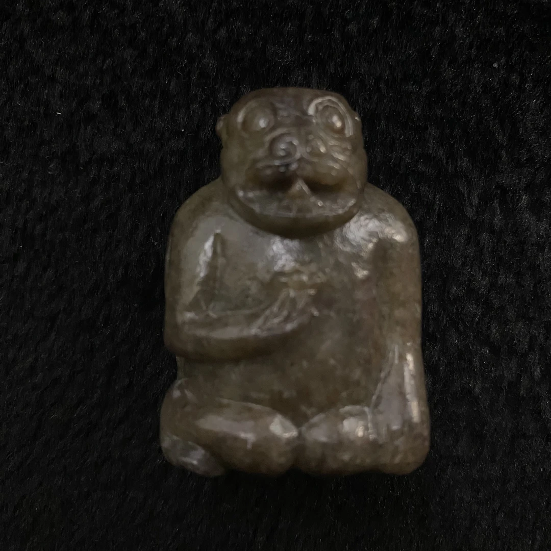 17A10 明 和田玉瑞兽手把