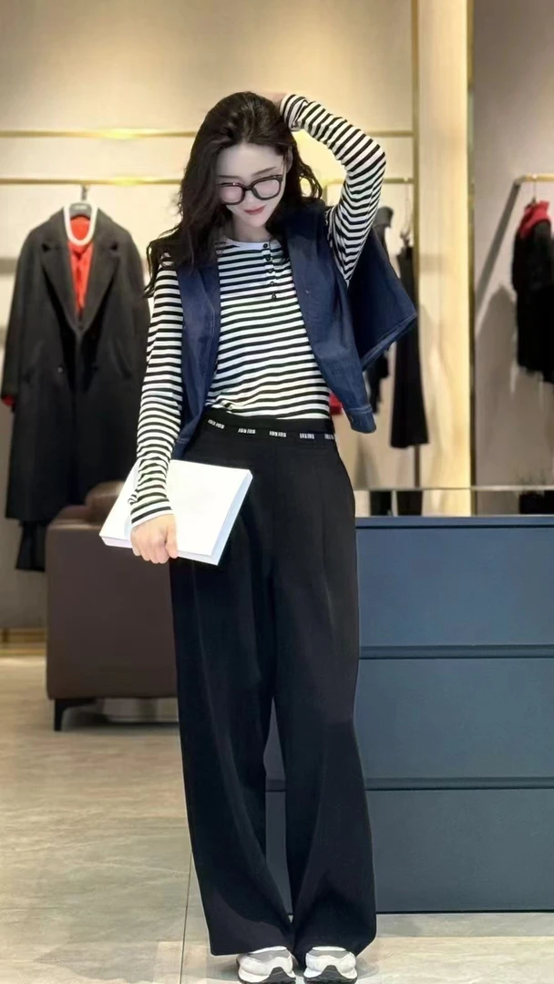 易缔媤阔腿裤D13509C7004