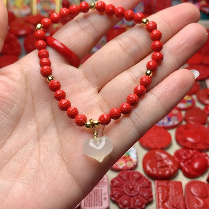 天然辰砂工艺品朱砂手串