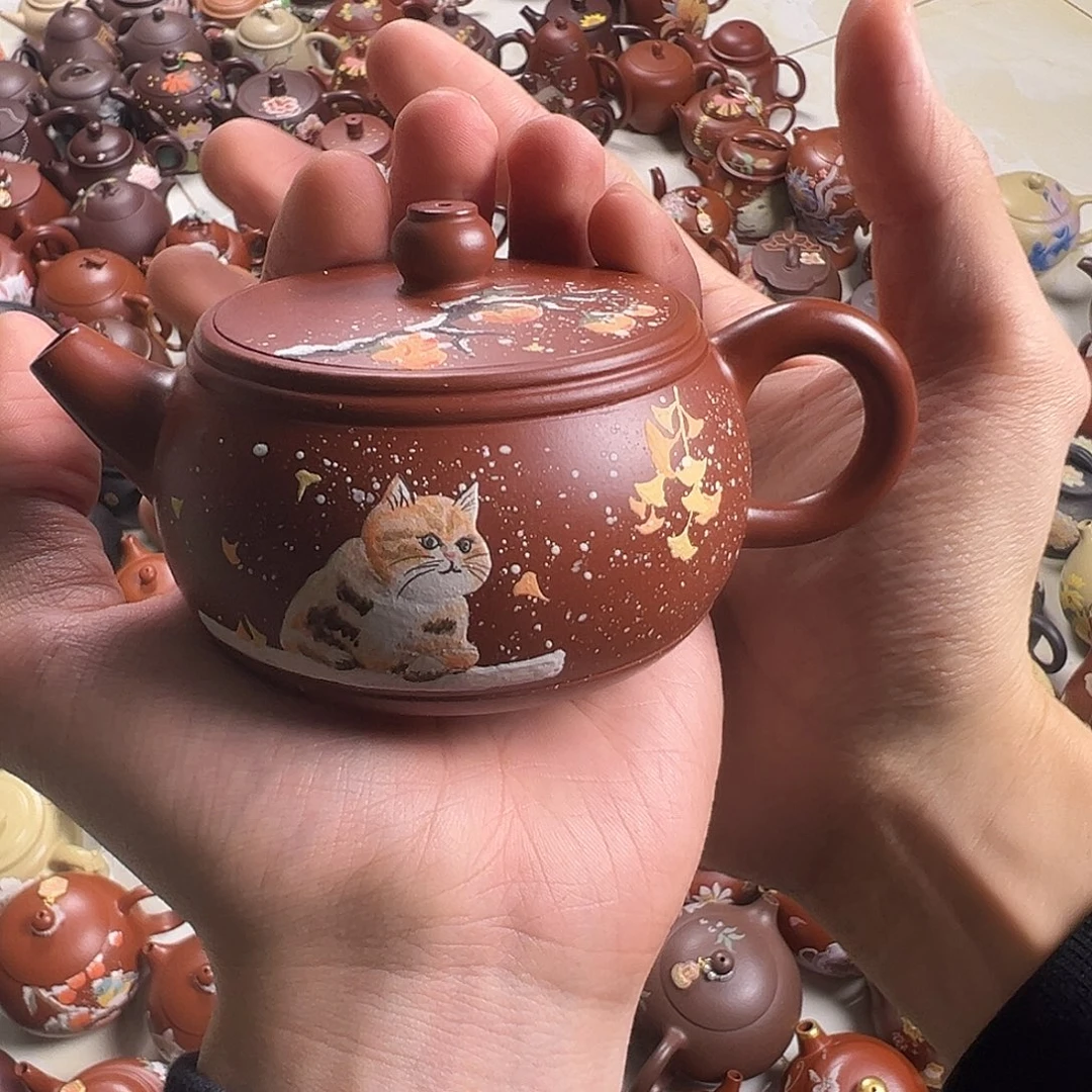 糖***糖紫砂茶壶特价商品猫咪汉瓦