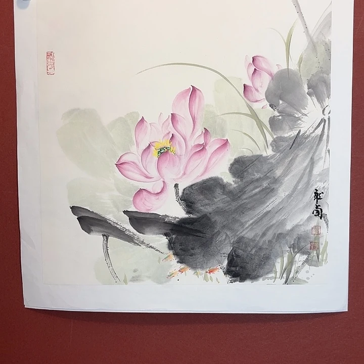 国画听兰老师花鸟