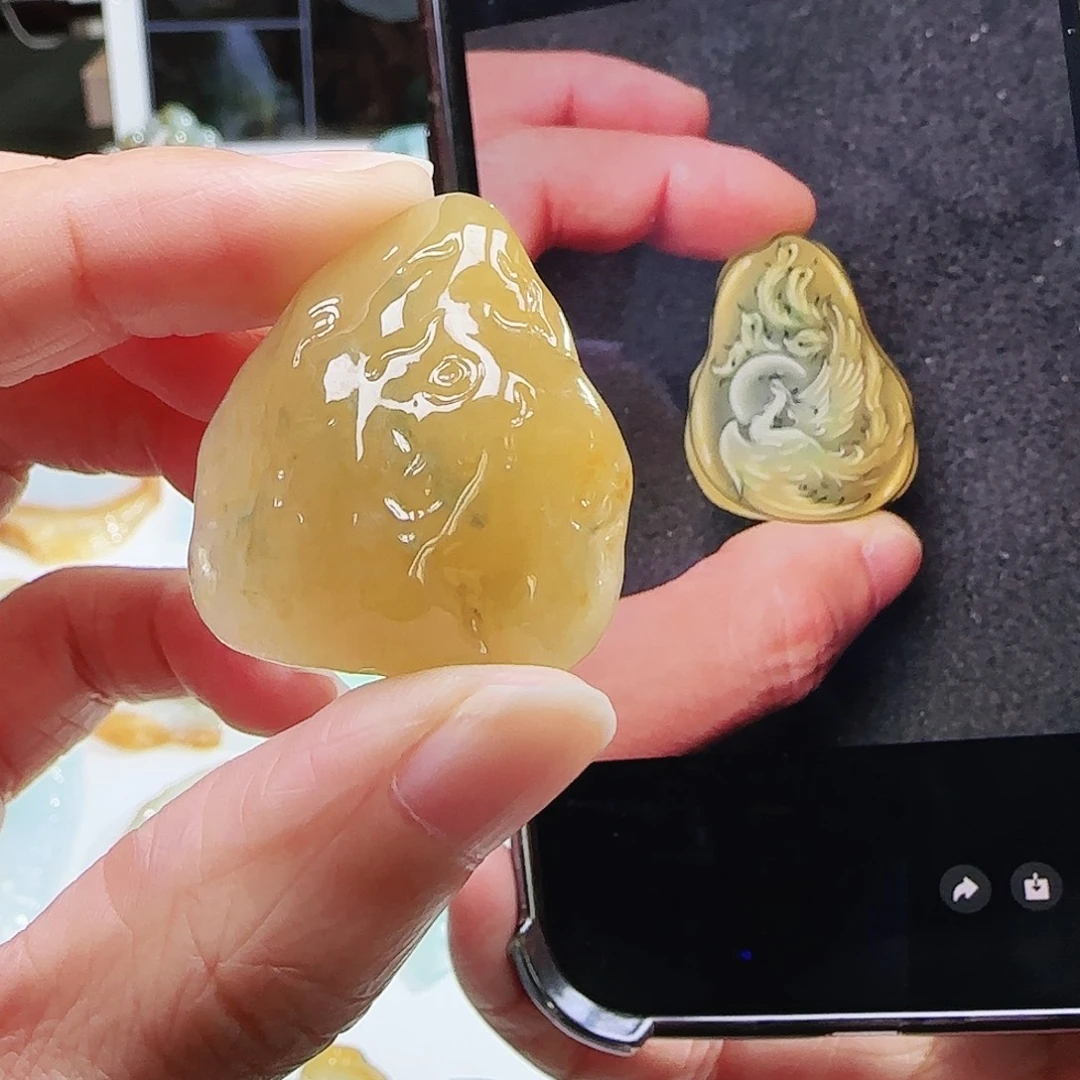 定制翡翠未镶嵌缅甸翡翠挂件