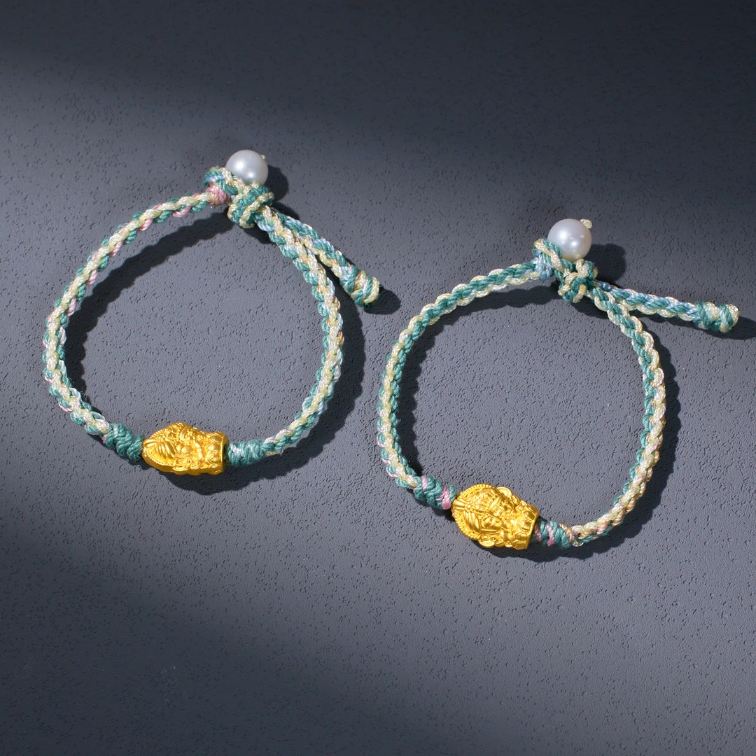 【歪歪】（素金）前世今生红绳*18K金镶嵌（多样性发一）XB-J6696