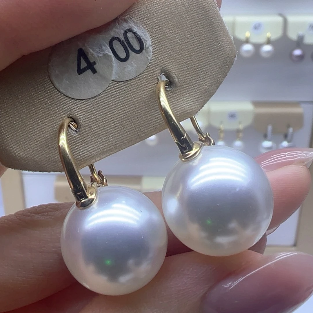 银S925镶嵌淡水珍珠耳饰