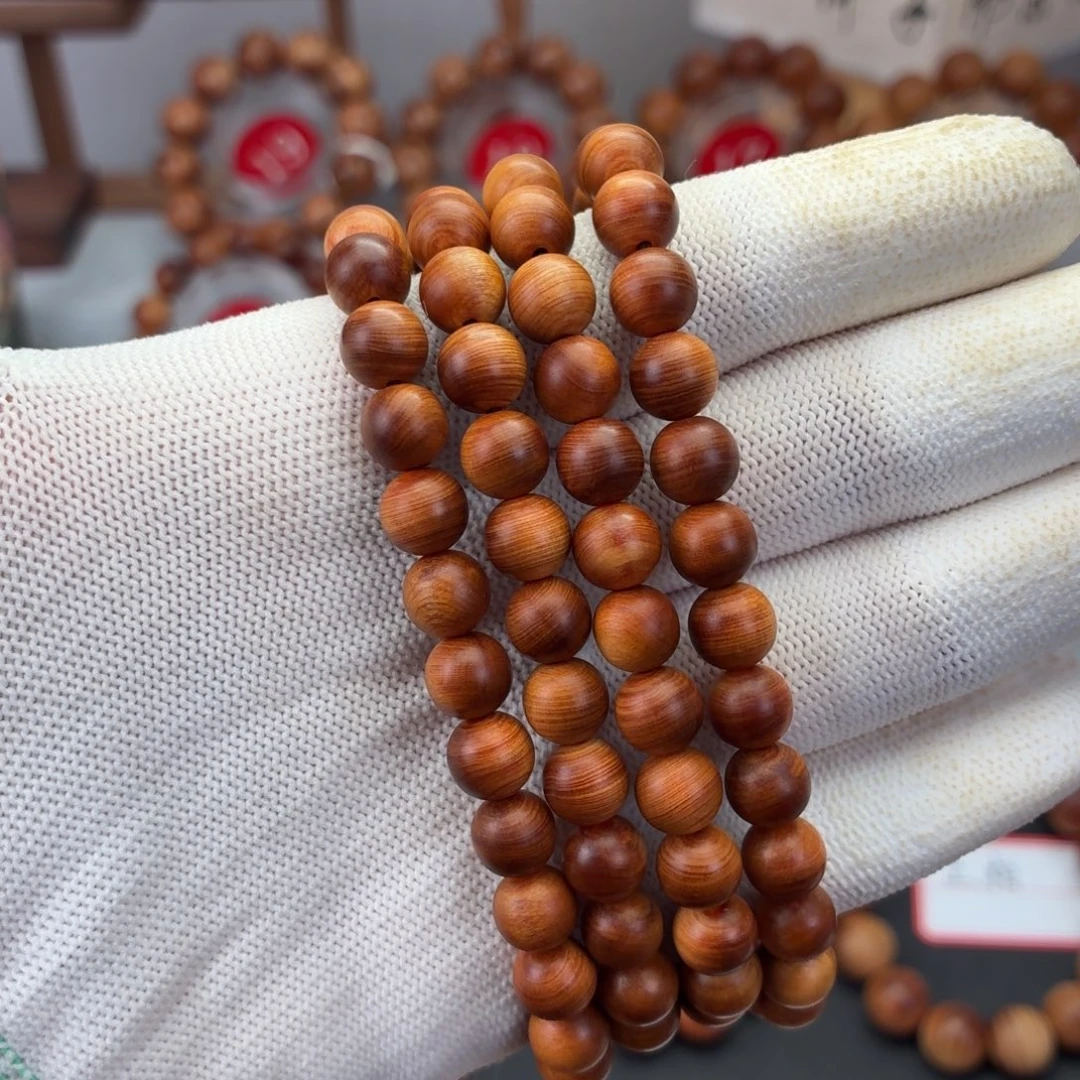 手串/手链柏木红黑油蚕丝纹108颗  甜药香 28.8