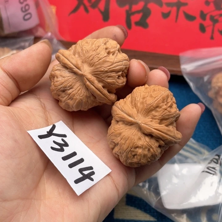 文玩核桃把件白狮子