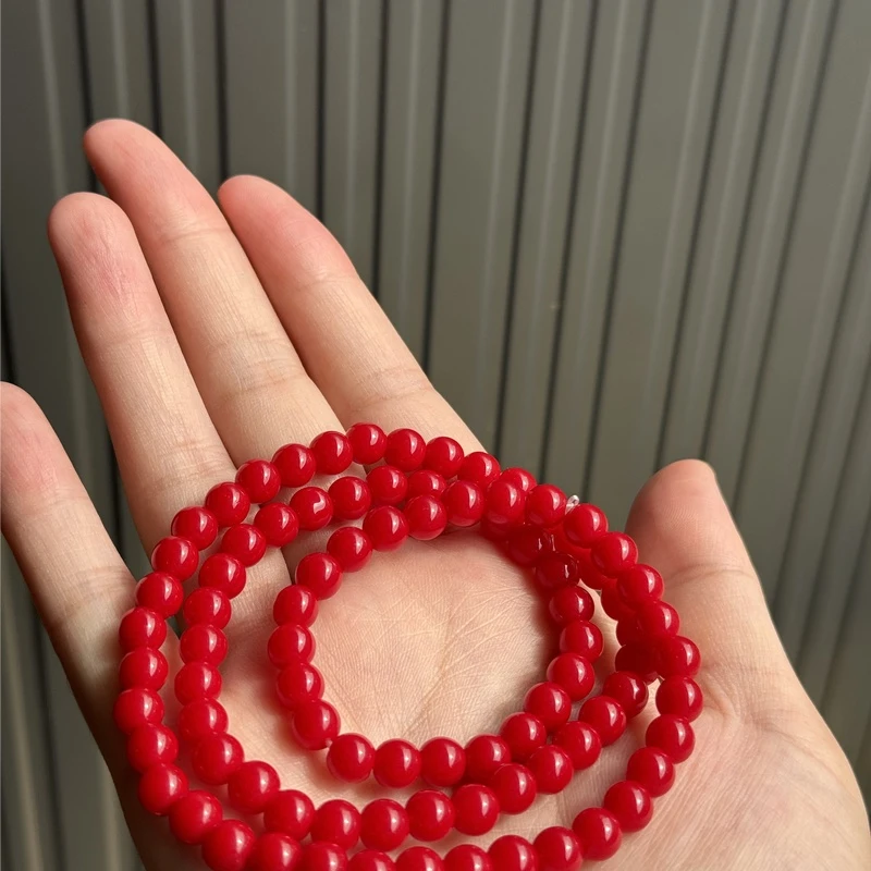 【匠心甄选】工艺珍藏手串-028大红多圈6m