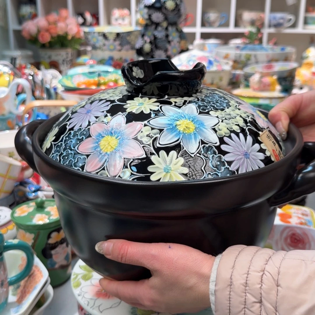 白瓷濑户烧墨韵5升砂锅1只